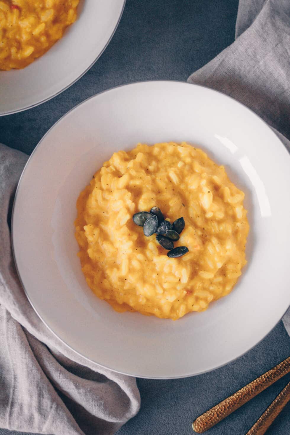 Kürbisrisotto Rezept: Cremig &amp; vegan mit Kokosmilch