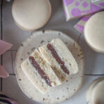 Vegane Alfajores: Doppelkekse mit Dulce de Leche in weißer Schokolade